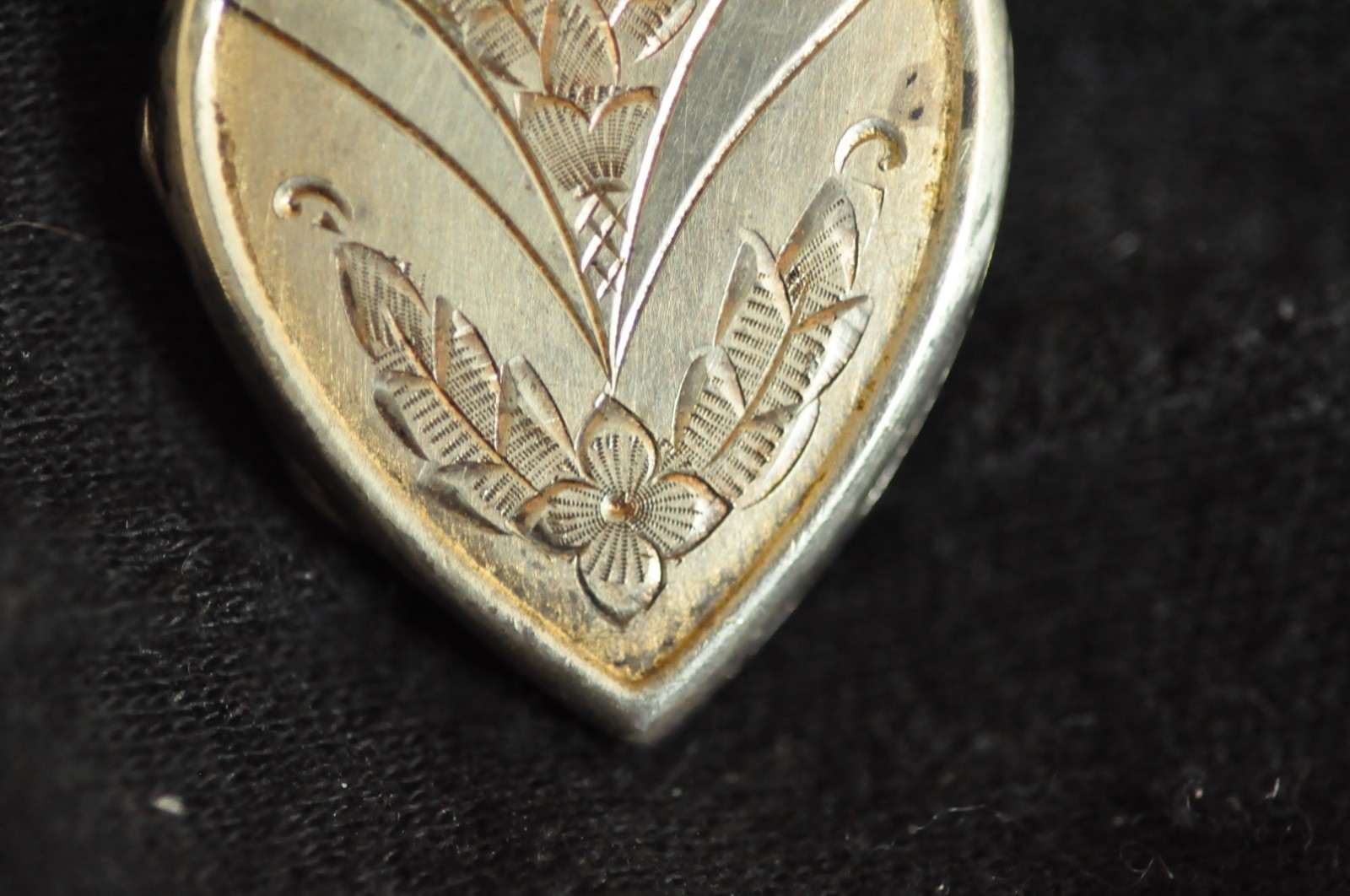 Victorian Sterling Heart Locket – Gold Washed Interior – Mother Daughter Gift