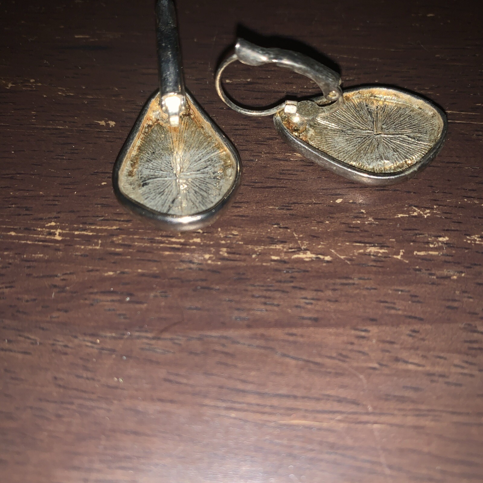 FAUX FUR CHEETAH ANIMAL PRINT EARRINGS SILVER TONE OVAL