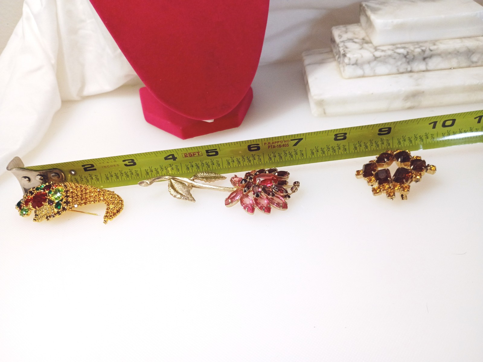 Rhinestone Brooch Vintage Jewelry Lot of 5 Brooches