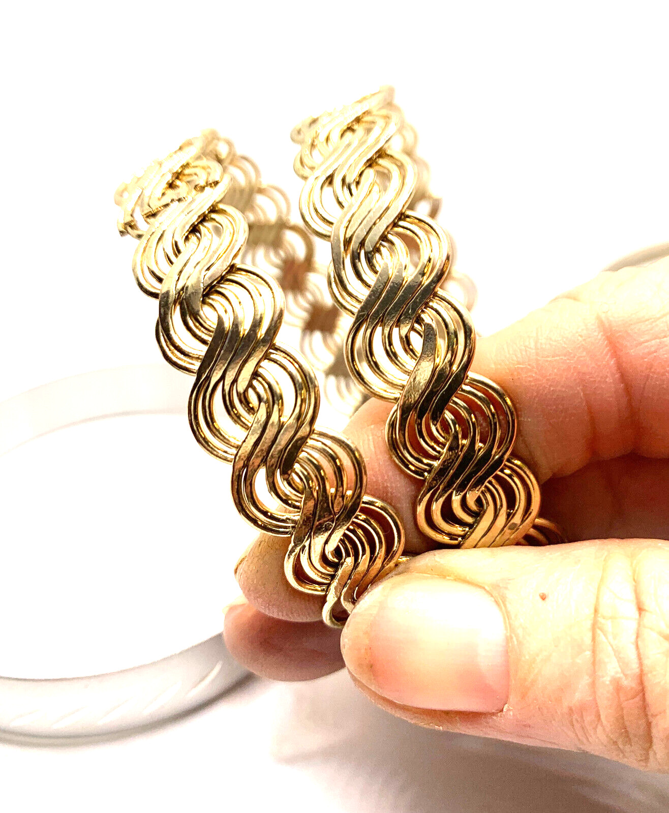 Lot 4 Vintage 1940s 1950s Etched Aluminum Bangles Bracelets