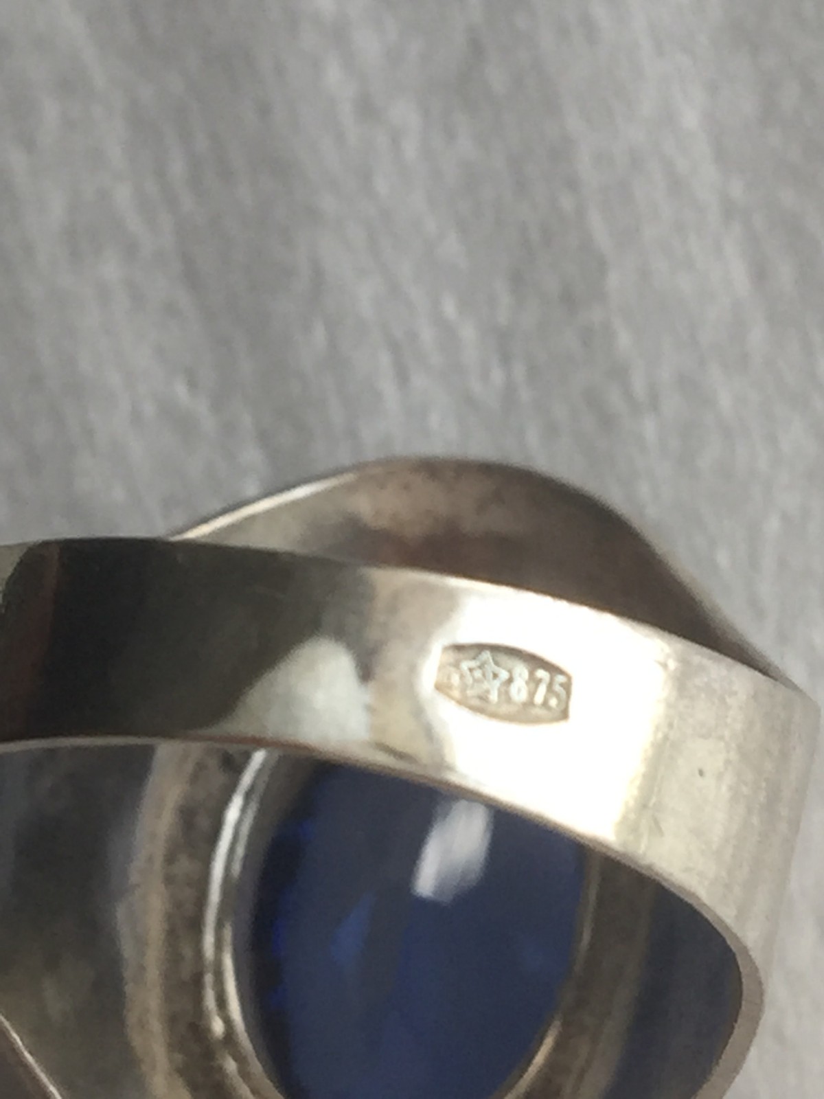Rings Russian Soviet Silver 875 star Topaz (laborat glass) Kostroma vintage USSR