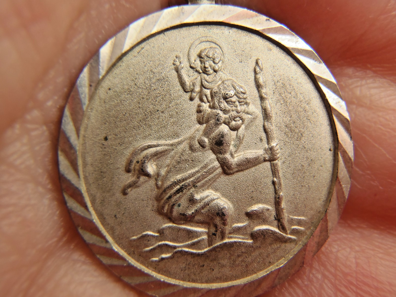 Vintage St. Christopher Silver Pendant 3.2g