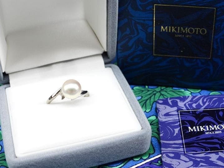 Authentic Vintage Mikimoto Japanese Pearl ring K14