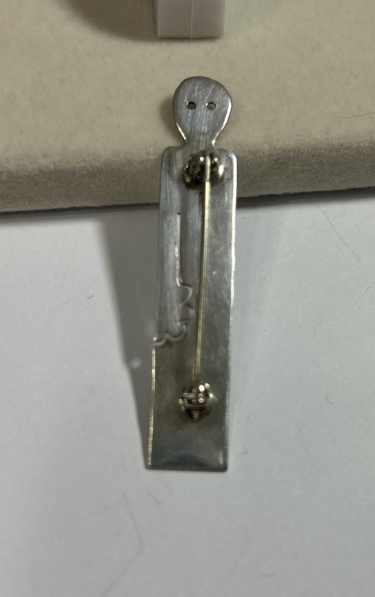 Vintage Estate Find Silver Unique Person Pin Brooch Jewelry