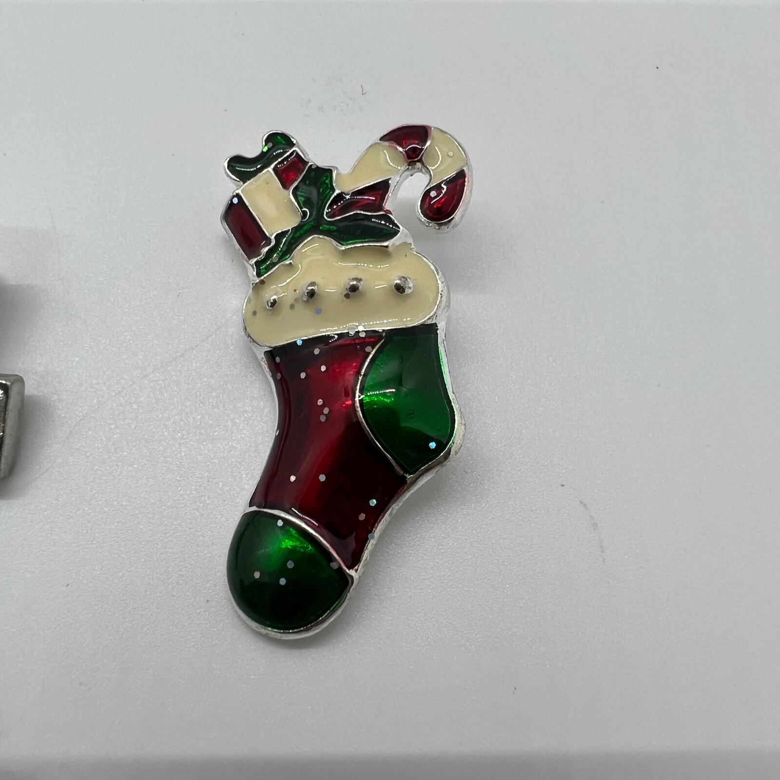 Vintage Christmas Brooch Lot – Tree Stocking Wreath Enamel Noel Pin Collection