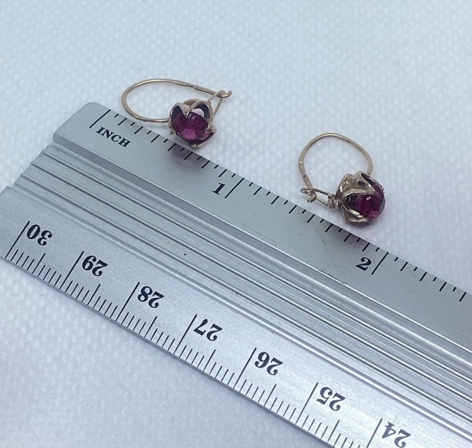 Vintage earrings from the Soviet Union, 70s, 875 silver, USSR.Weight 1.89 g