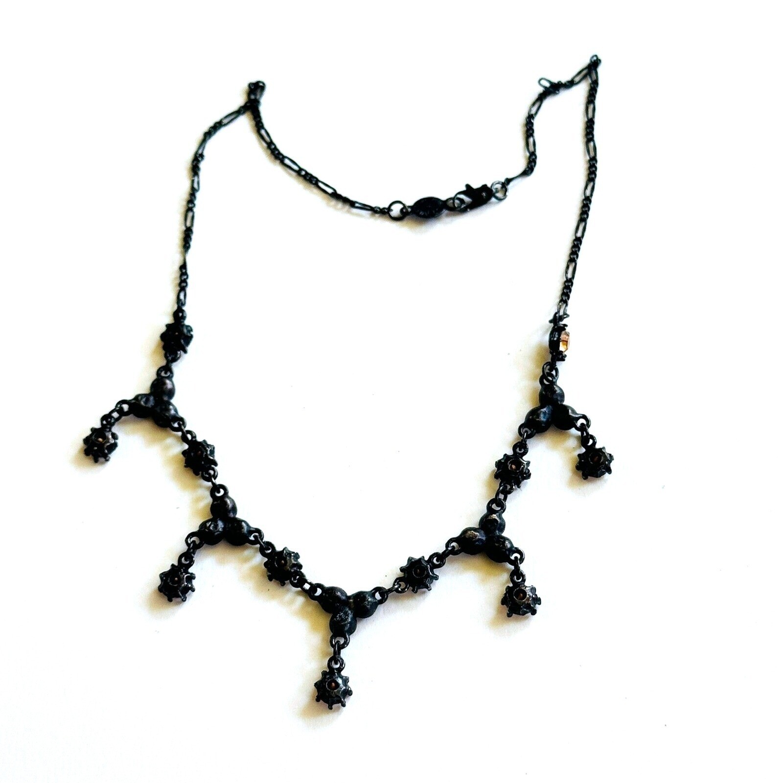 VTG Regal Austrian Crystal USA Necklace jeweled rhinestone Goth Victorian style