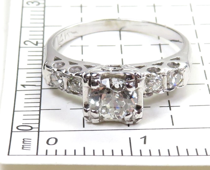 Antique Deco 1920’s European Diamond Engagement 13K Ring Size 5.25 UK-K EGL USA