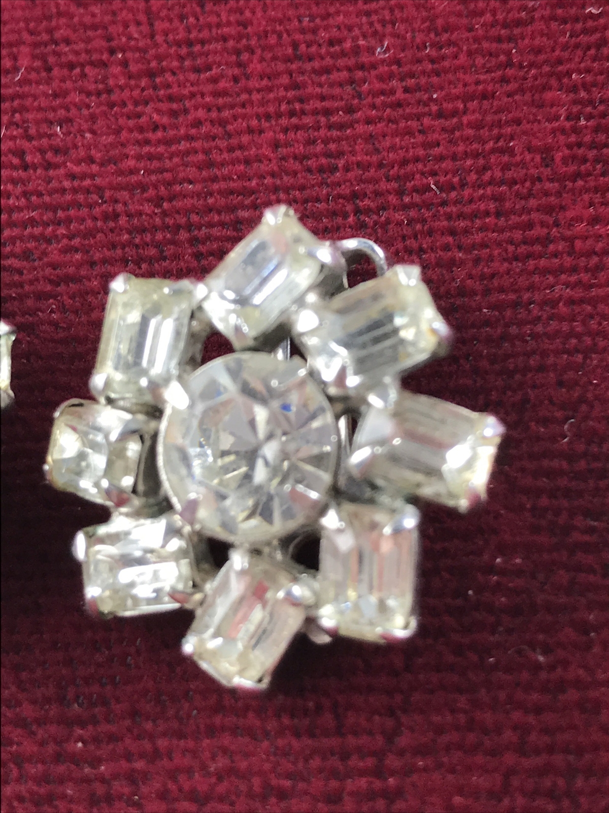 Clip On Rhinestone Earrings La Roco Sparkling