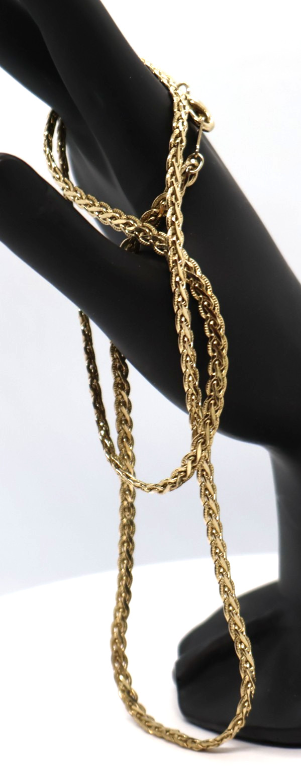 Vintage Franco Wheat Gold Tone Chain 24 Inch Lobster Claw Clasp