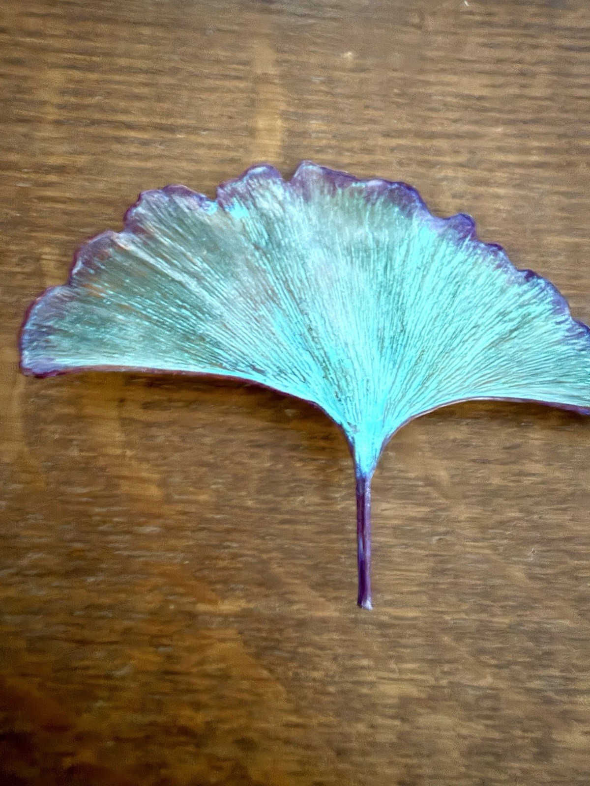 Nature’s Creations Leaf Brooch/Pin Gold Tone Metal Signed with tags