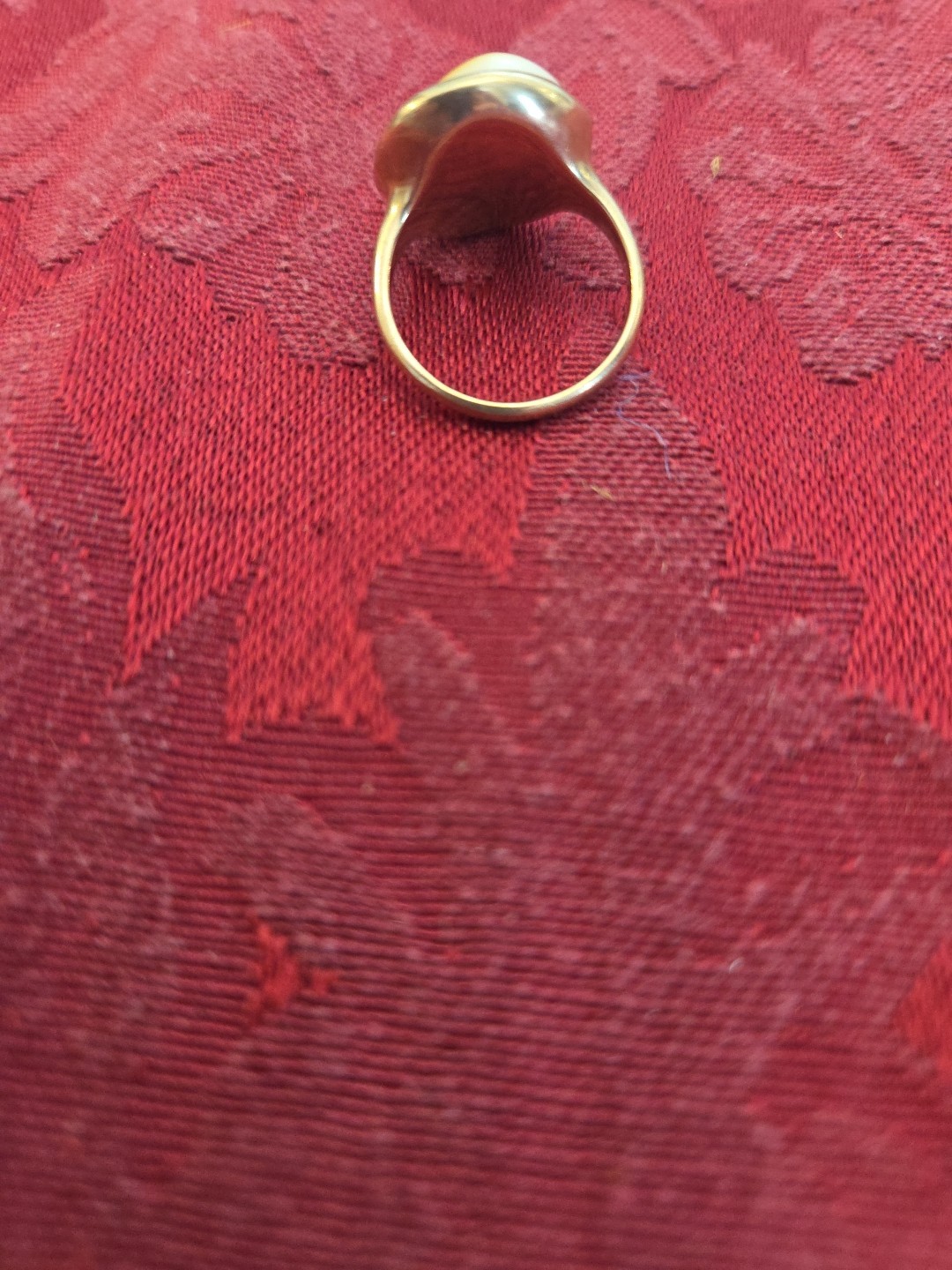 Eye Of Shiva Operculum 9 KARAT GOLD RING Antique Victorian