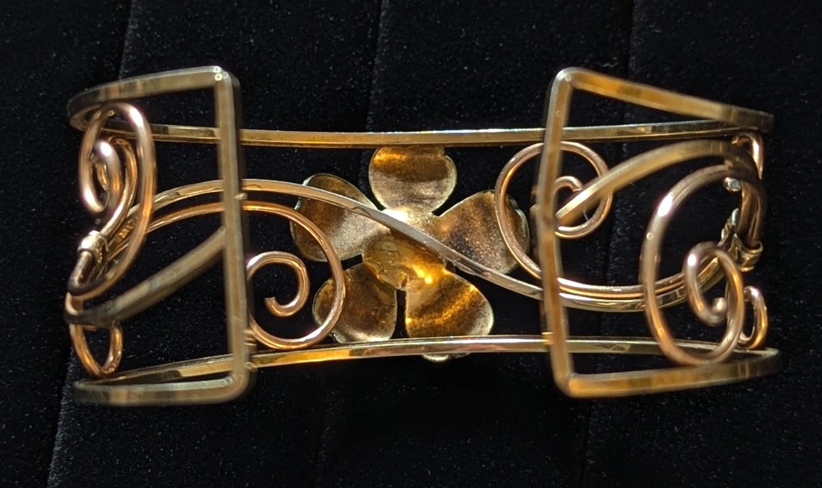Vintage Krementz Lot Gold Tone -Necklace & Earring Set, Bracelet, Three Brooches