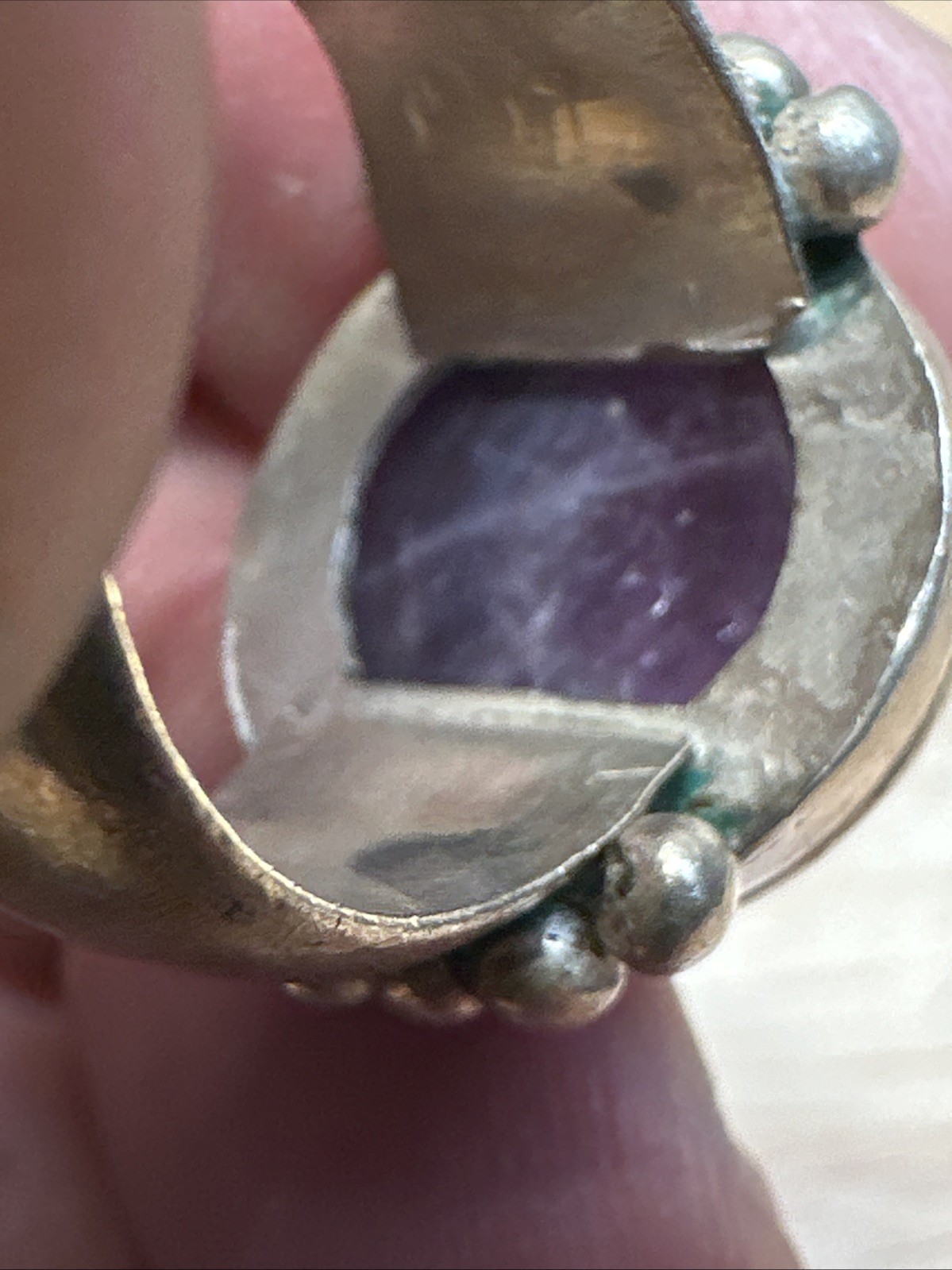 Early 1939-40 William Spratling Size 6.5 980 Silver Amethyst Ring Vintage Taxco
