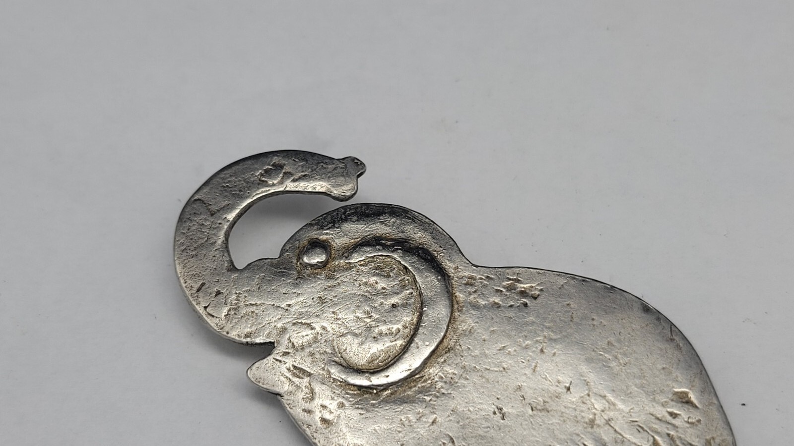 Vintage AGATHA Paris Silver Tone E-L-E-P-H-A-N-T Brooch/Pin, 2 1/2″