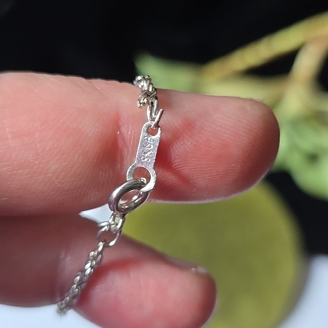 Vintage 18K White Gold Plated Rope Chain Necklace 17″L
