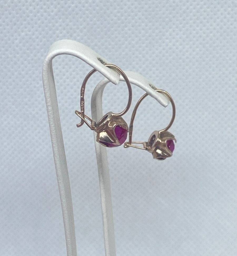 Vintage earrings from the Soviet Union, 70s, 875 silver, USSR.Weight 1.89 g