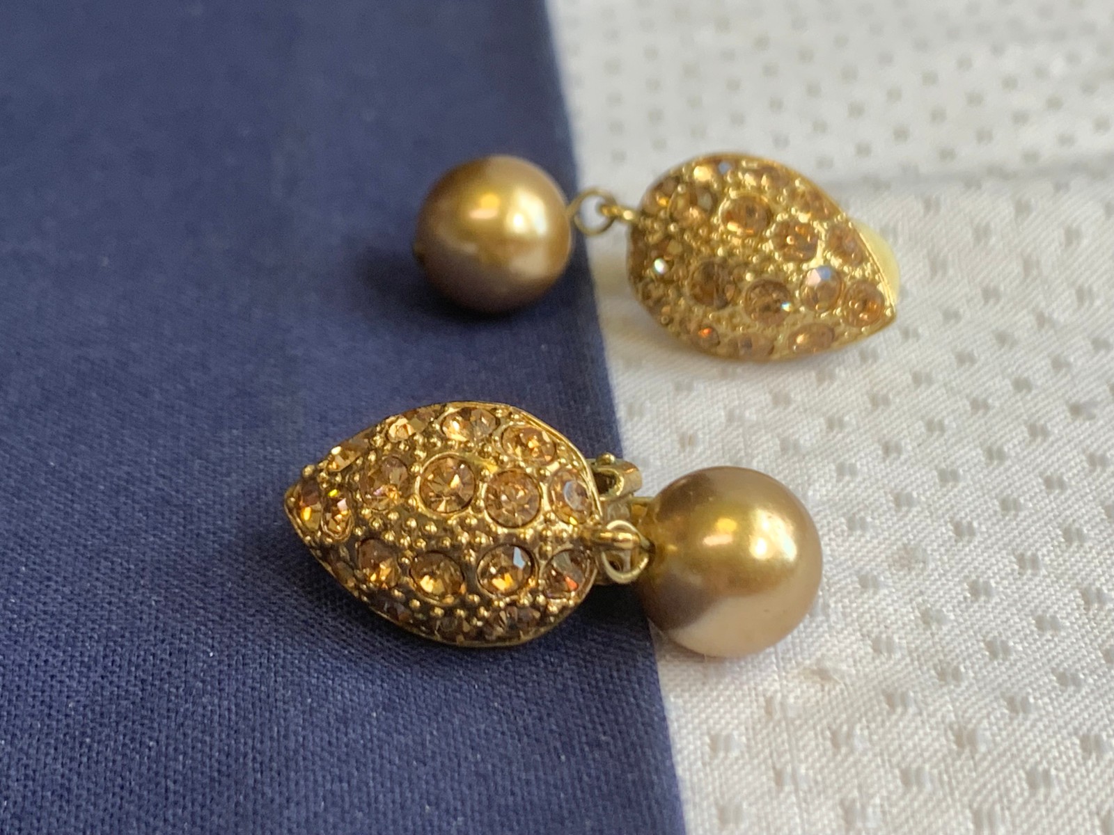 Vtg Clip-On Earring Lot Costume Jewelry Trifari Napier Avon Cloisonne Enamel