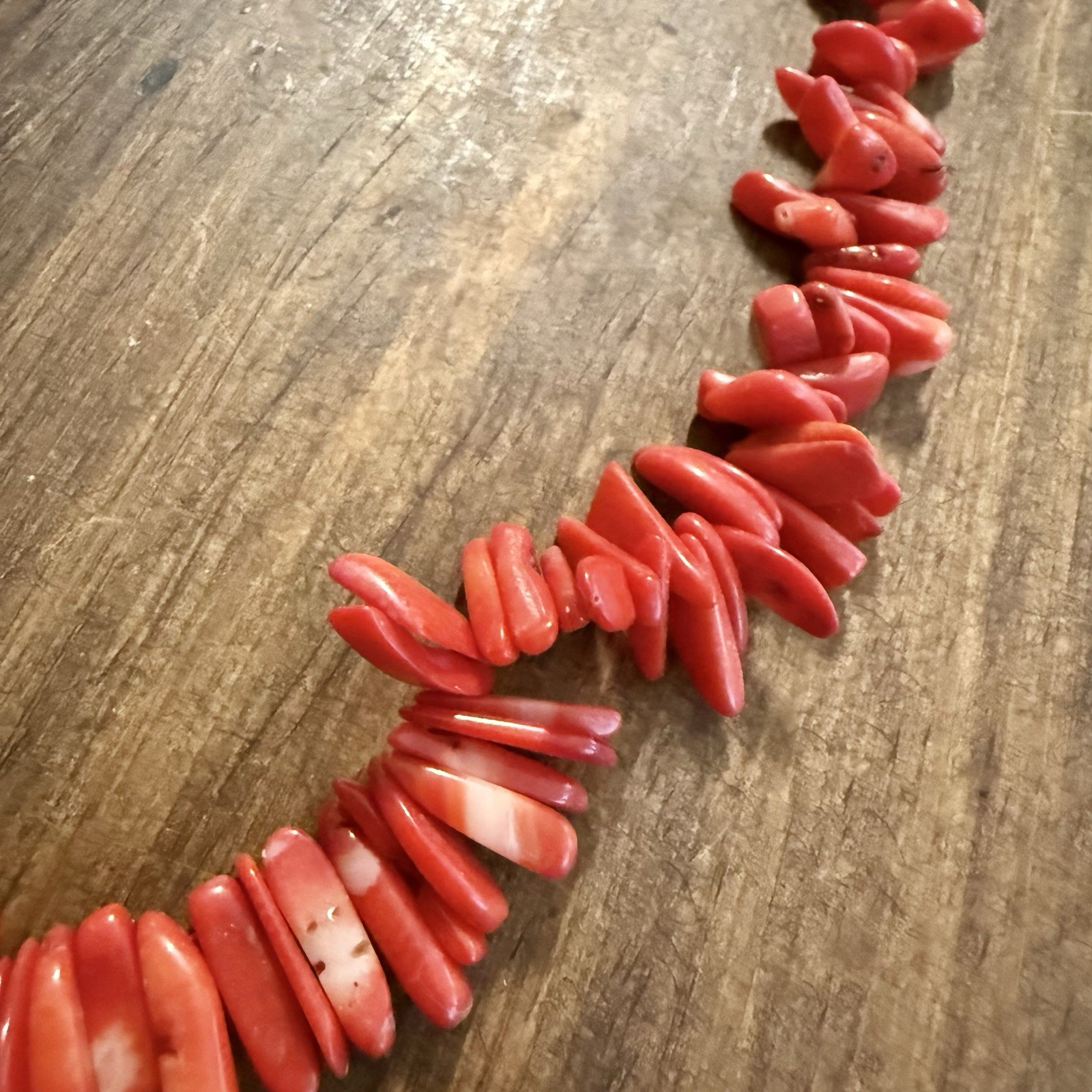 Vintage Red Bamboo Coral Necklace – 22.25”