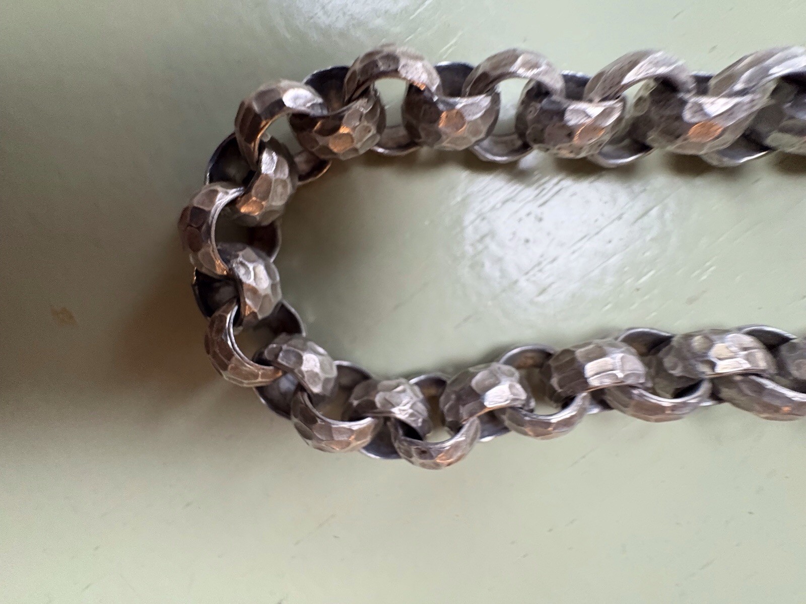 Vintage Hammered Aluminum Necklace