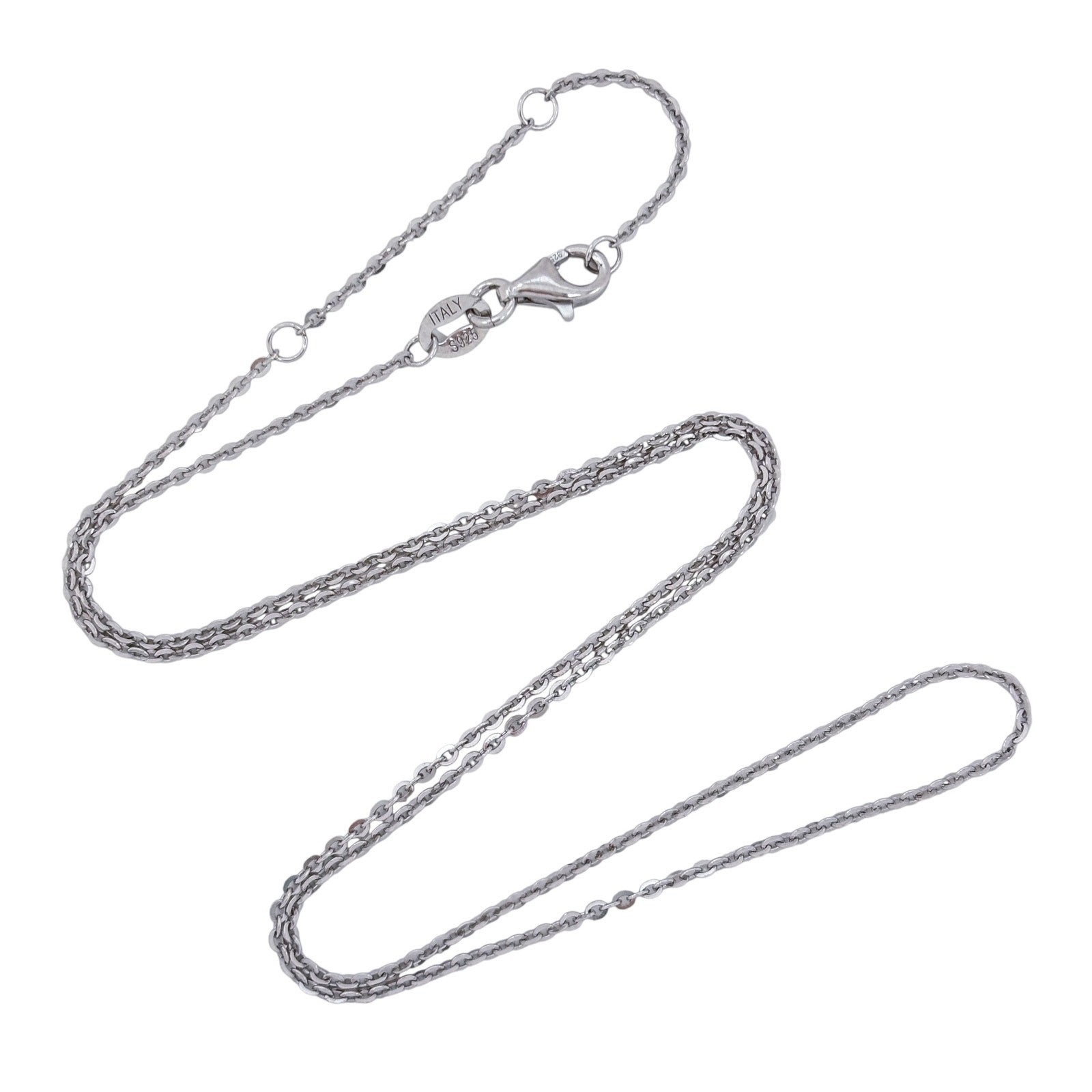 Vintage Sterling Silver 925 1.2mm Cable Chain Necklace 15.5″, 16.5″, 17.5″