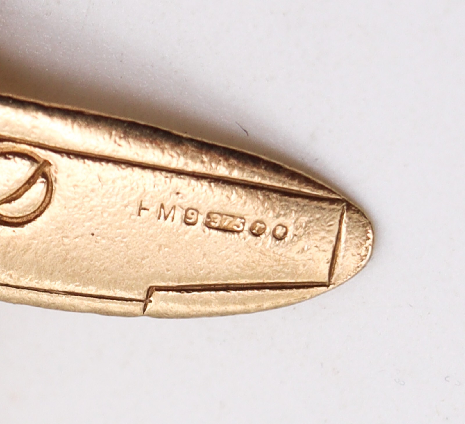 England 1950 Post War Enameled Airplane Pendant Charm In 9Kt Yellow Gold