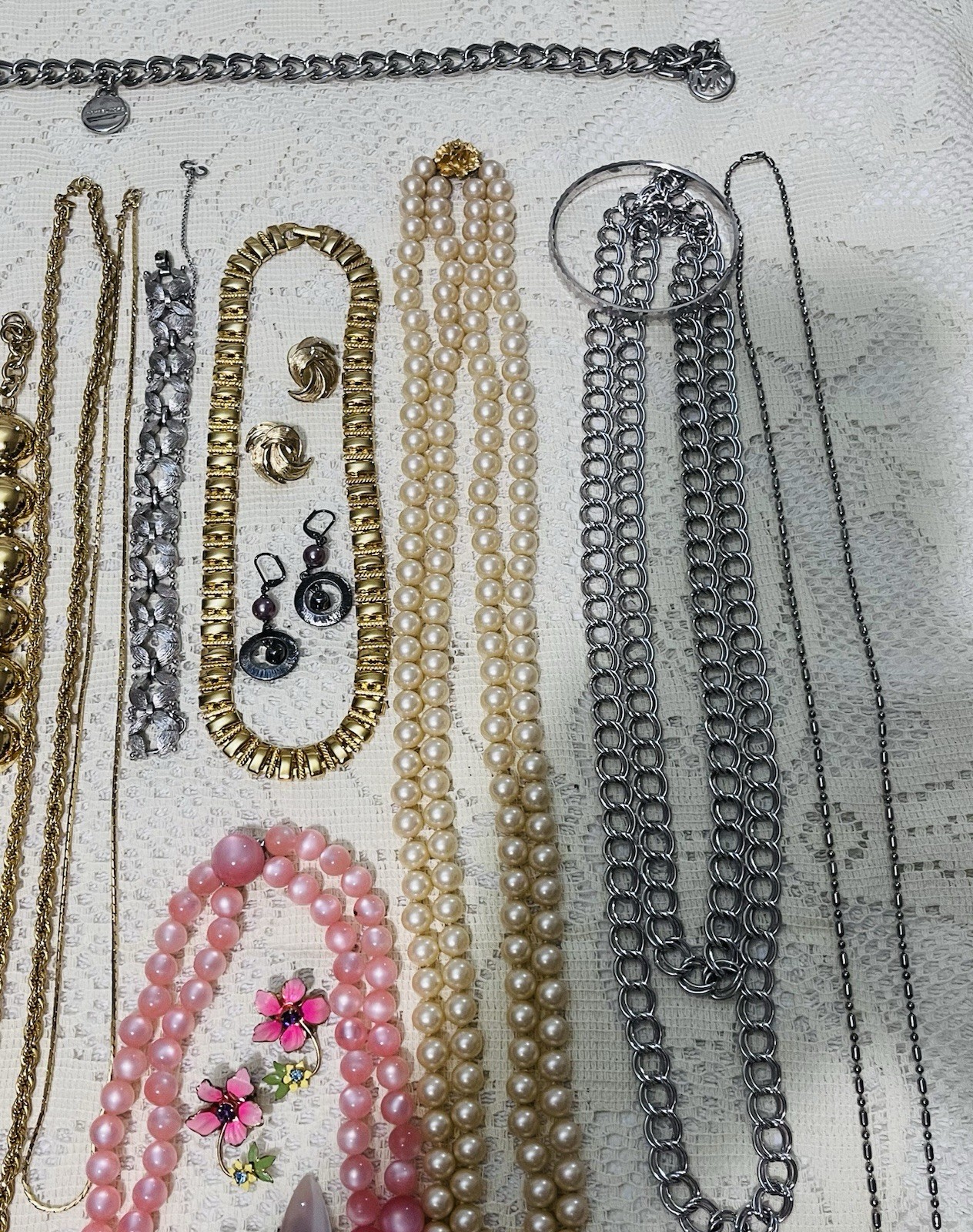 Mixed Lot Vintage Costume Rhinestone Jewelry Mod Retro Trifari Monet Renior