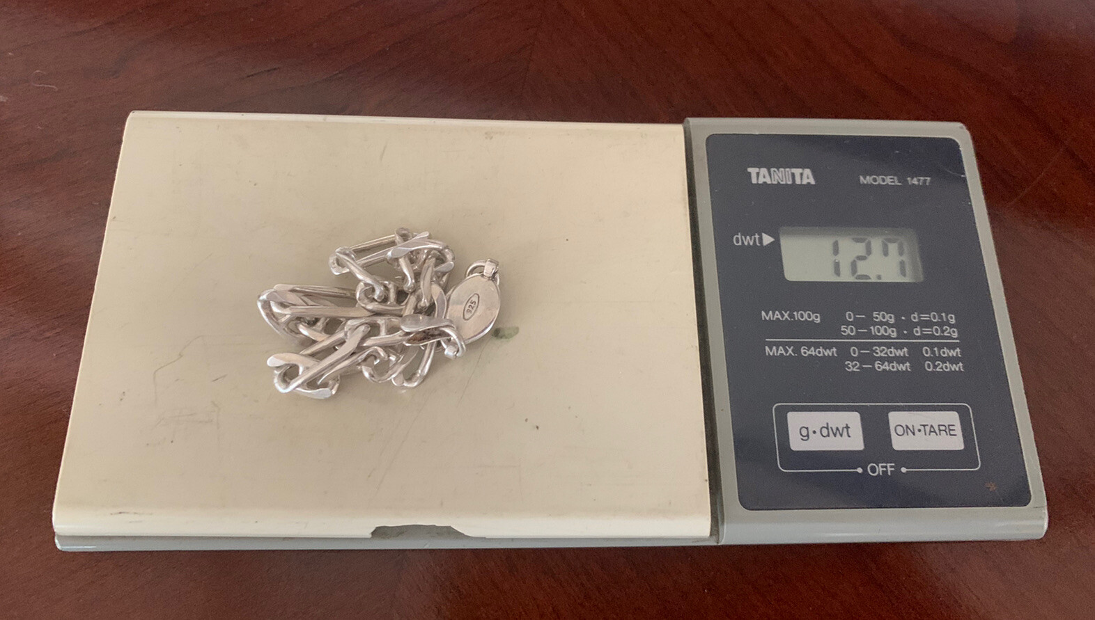 Heavy Link Chain Bracelet Italy 925 Sterling Silver 8”, 12.7g Italy