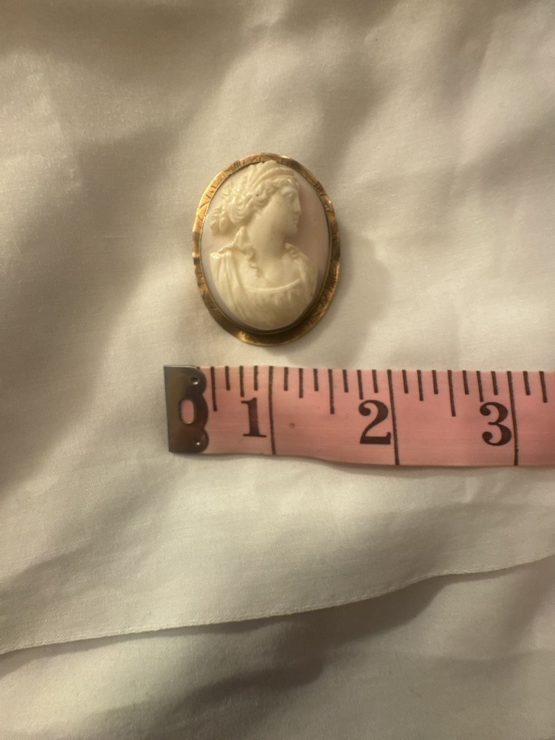 Antique 10k Gold Shell Cameo Convertible Brooch Pendant