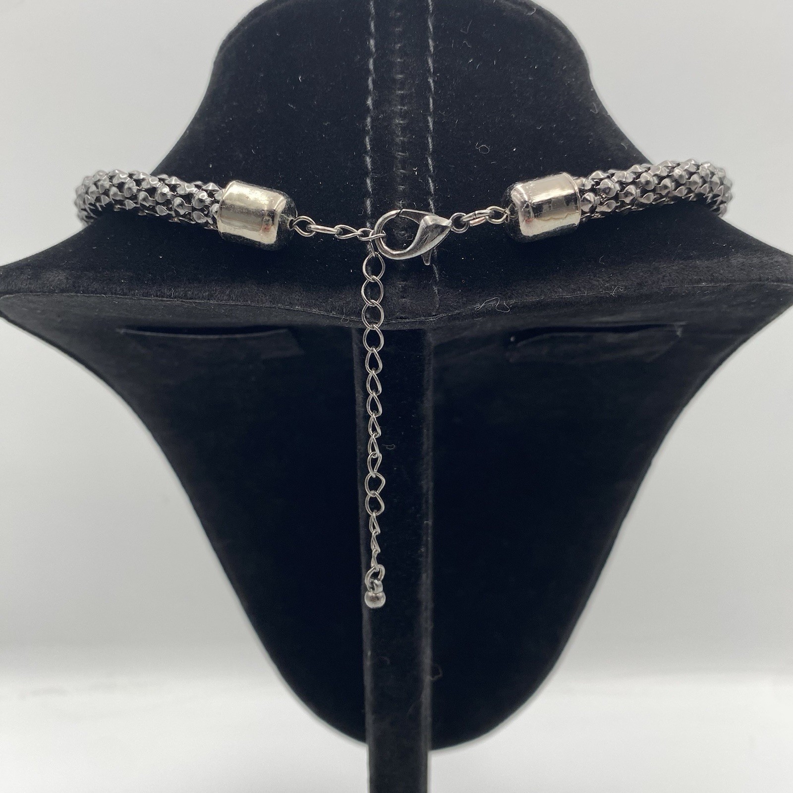 Black Gun Metal Snake Rope Chain Necklace 17″ Lobster Claw Clasp
