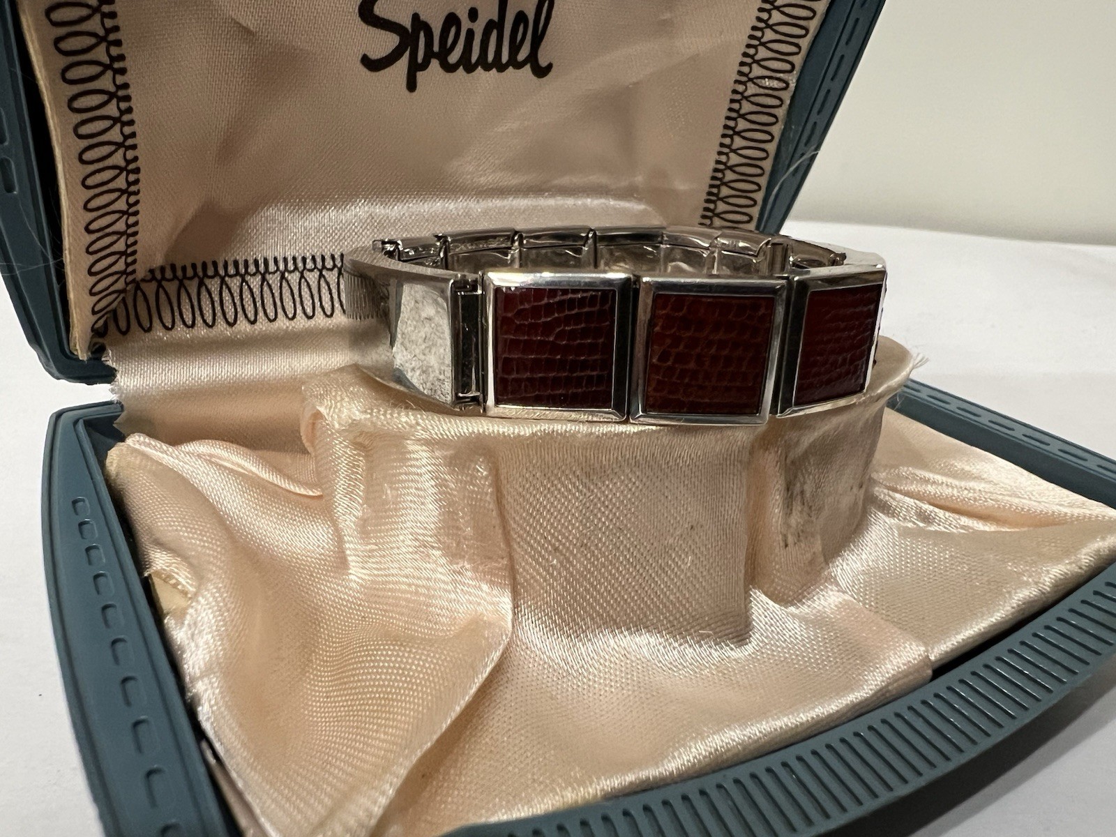 Vintage Speidel Stainless Steel Locket ID Expansion Bracelet NOS