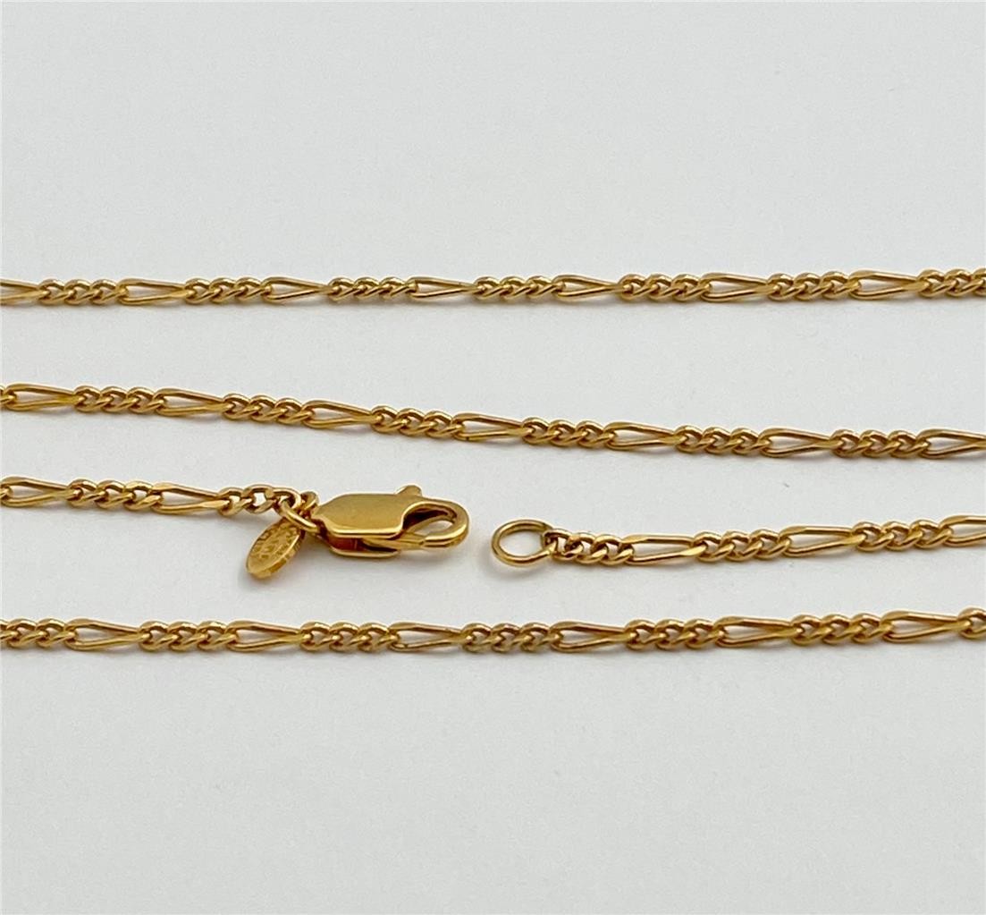 S.LIND 14K G.E. Figaro 2.2MM Chain Necklace 19.5″ long