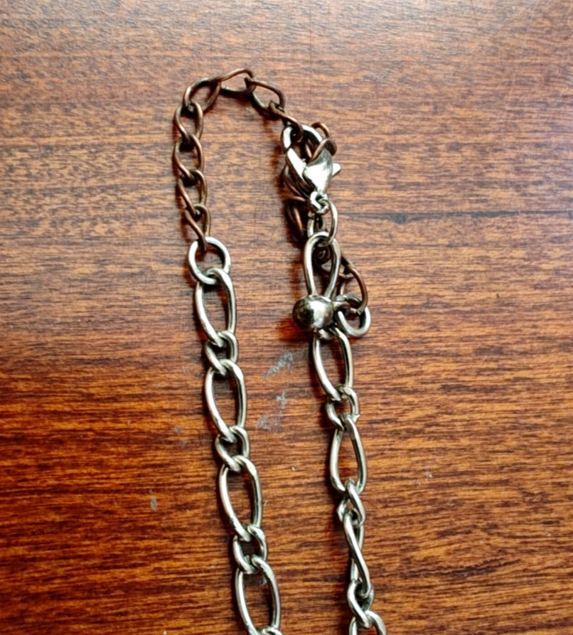 Vintage Coin Charm Necklace Greek Roman Dangles Gold Tone Chain 30″
