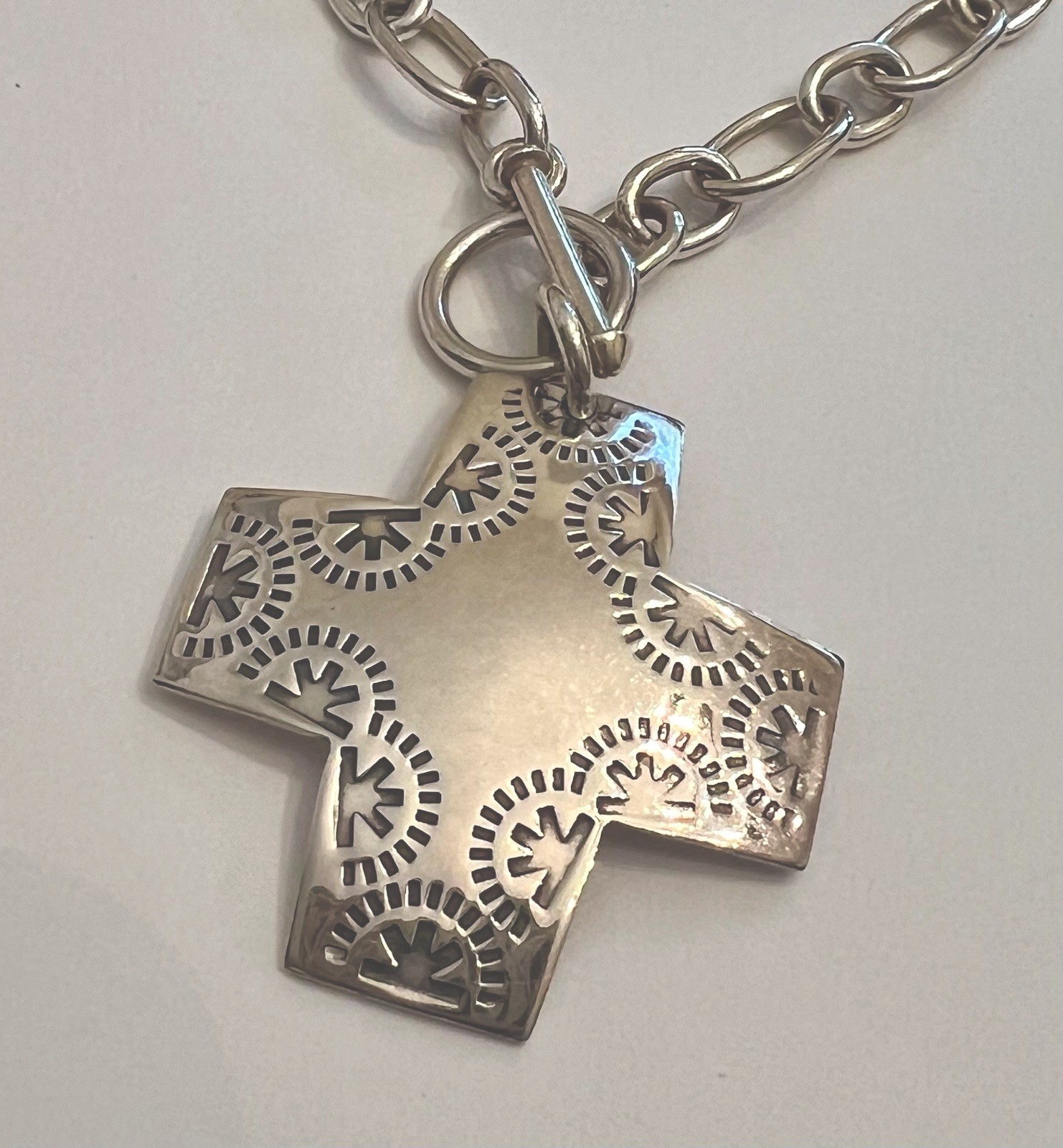 Vintage Silpada Sterling Silver Cross Pendant Chain Virtuosity Necklace