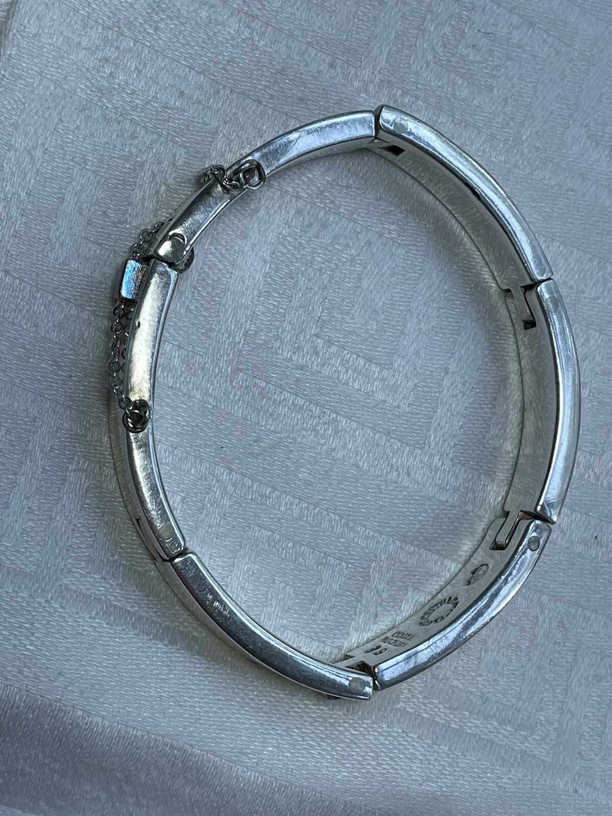 Los Castillo Taxco Mexico Silver Metales Casados Modernist Bracelet 56.6 g