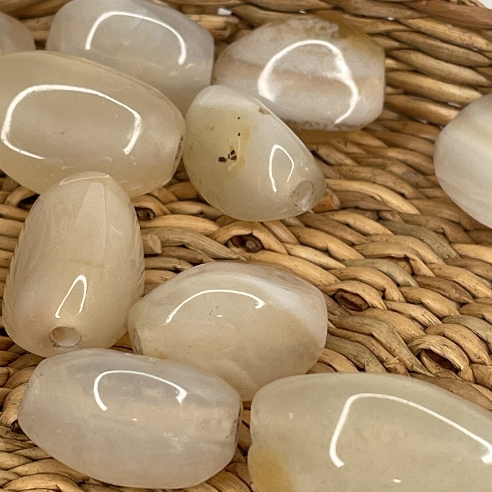 Beads Loose Lot of Natural Stone Polished Faceted 15 Count Quartz