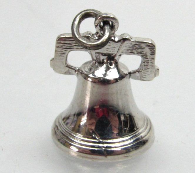 Vintage Sterling Silver Charm for Bracelet Liberty Bell