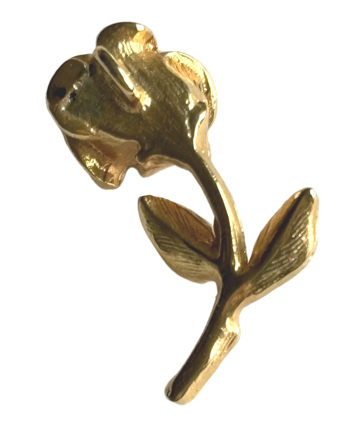 Vintage Gold Tone Rose Pendant/ Ready To Add A Chain/ Measure About 1 Inch