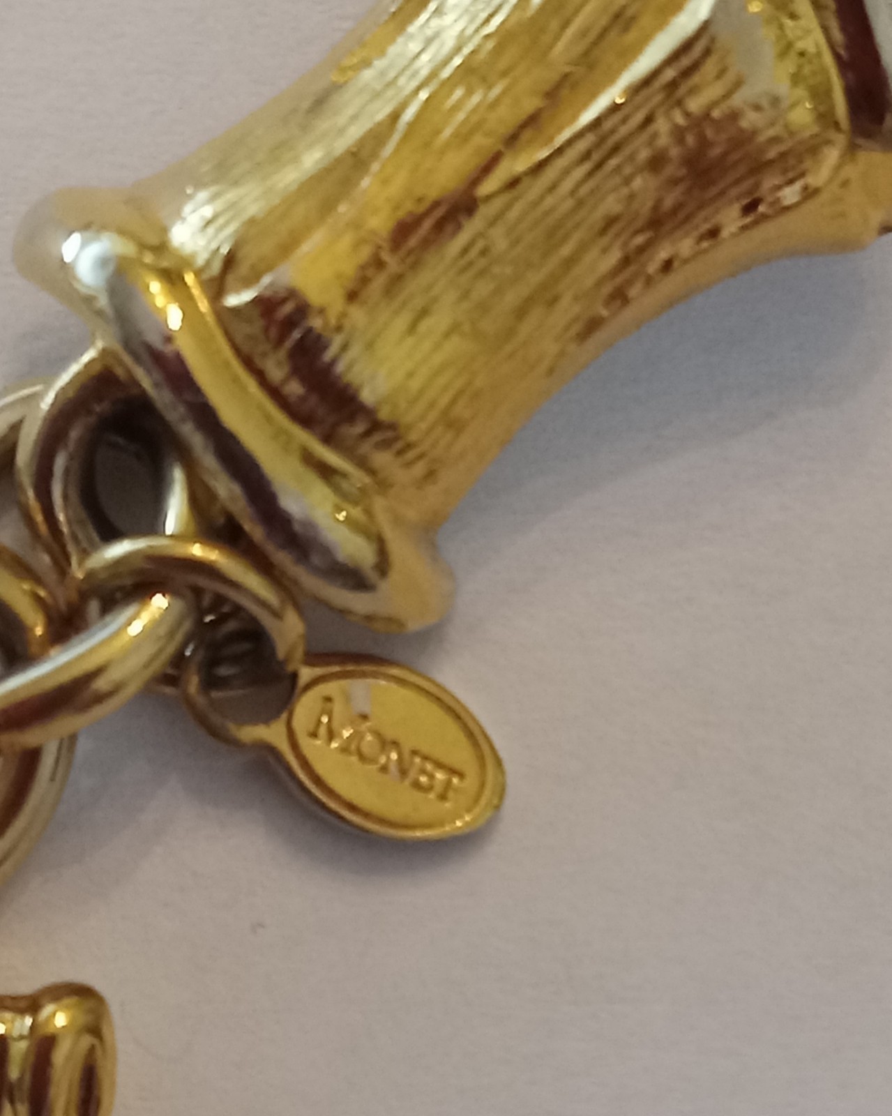 Monet Goldtone Bamboo Link Bracelet