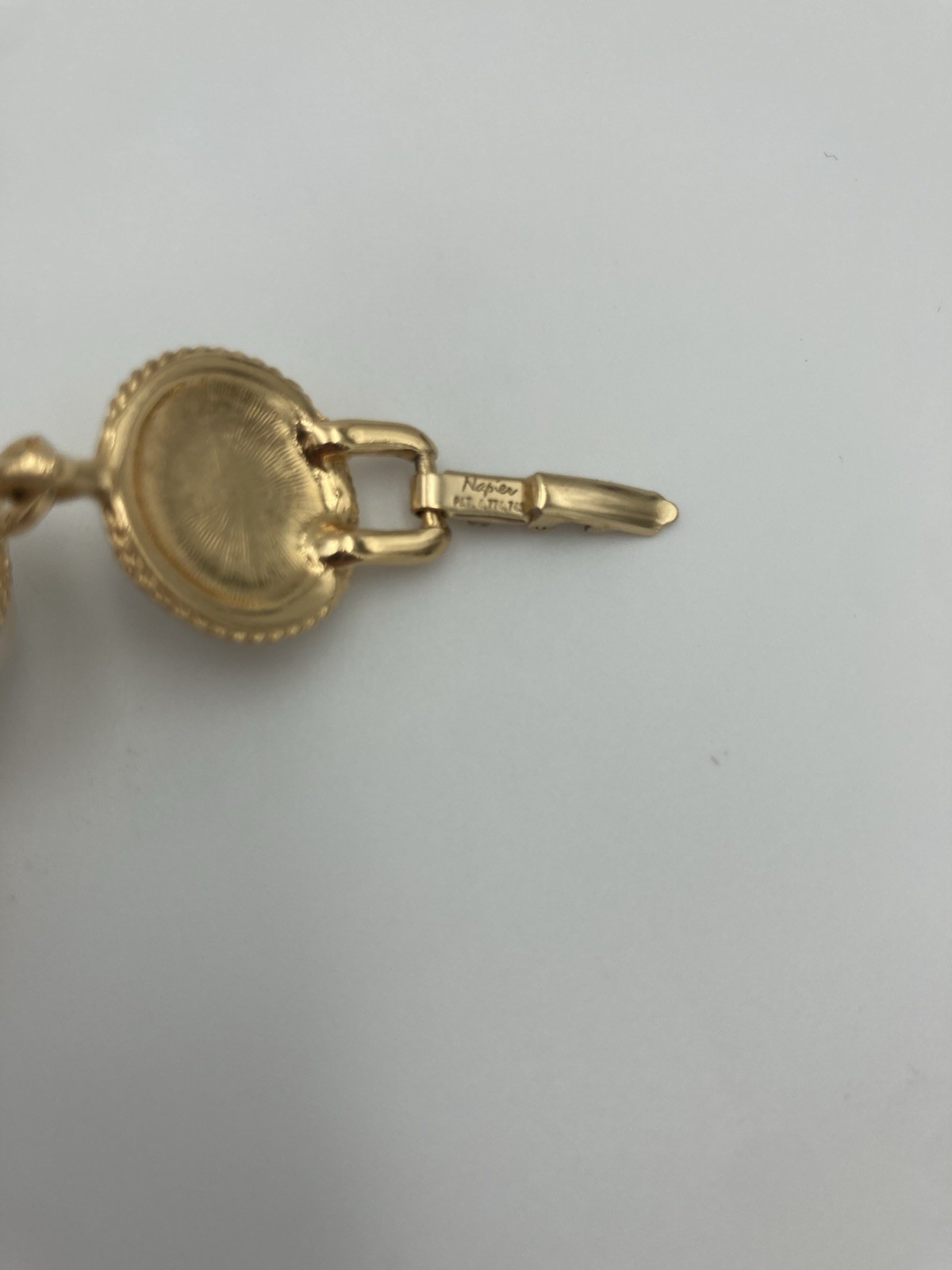 Napier Faux Pearl Goldtone Choker 16.5 In Necklace 80s 90s Chunky Unique Vintage