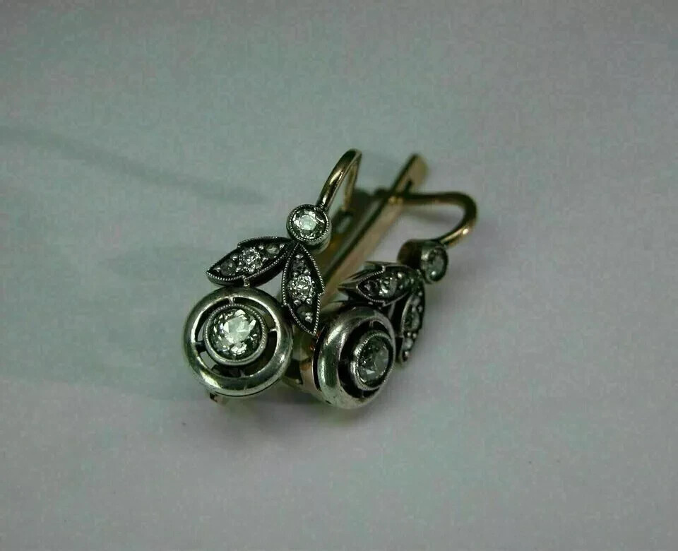 Art Deco Style 2Ct Lab Created Diamond Drop Wedding 14K White Gold FN Earrings