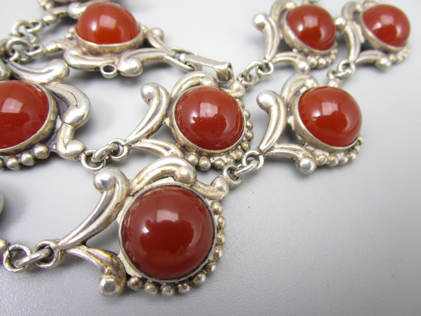 GORGEOUS VINTAGE LOS CASTILLO MEXICAN STERLING SILVER KNOT LINK NECKLACE