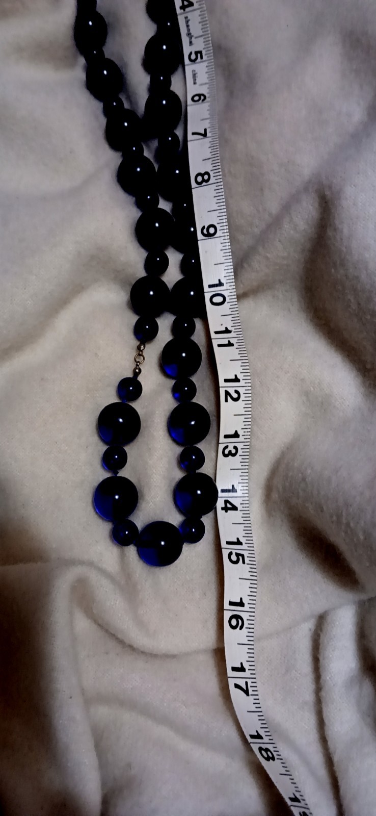 1920s 🖤 Czech COBALT Blue Art Deco Glass 🖤 STATEMENT NECKLACE Stunning