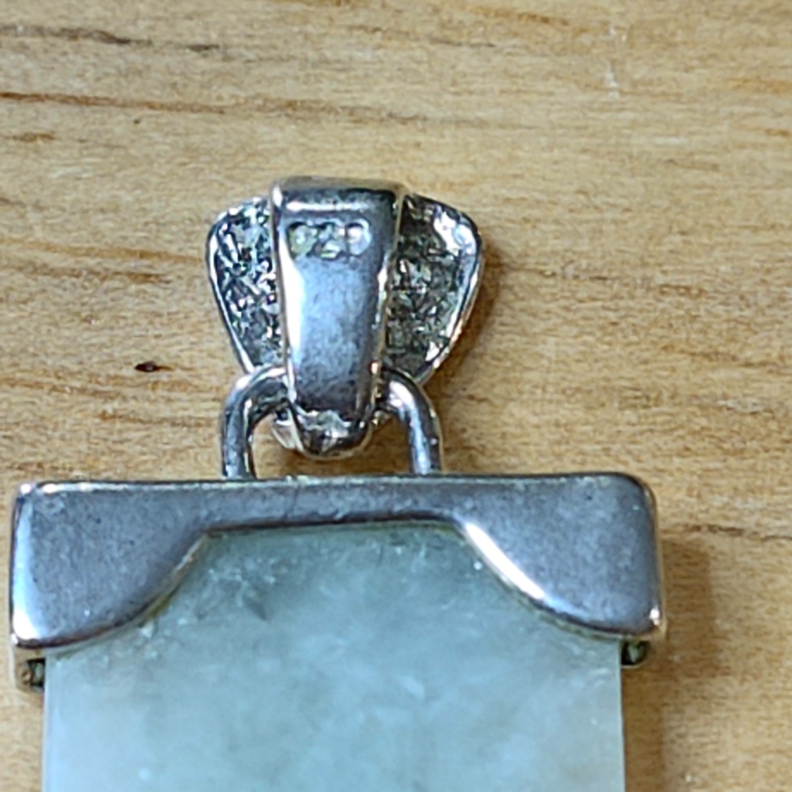 Vintage Chinese Lucky Pendant Jadeite Jade Sterling Silver Dee Berkley DBJ