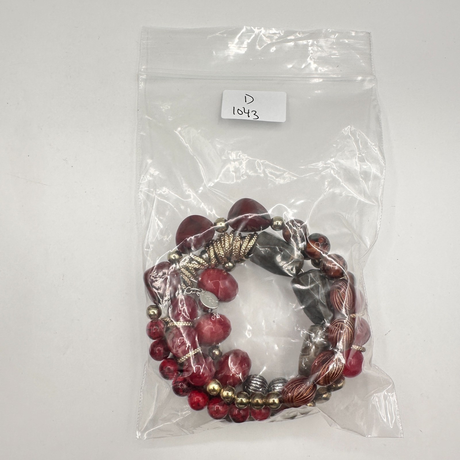 Vintage 90s Boho Multi-Strand Wrap Stretch Bracelet Beaded Women’s Jewelry Boho