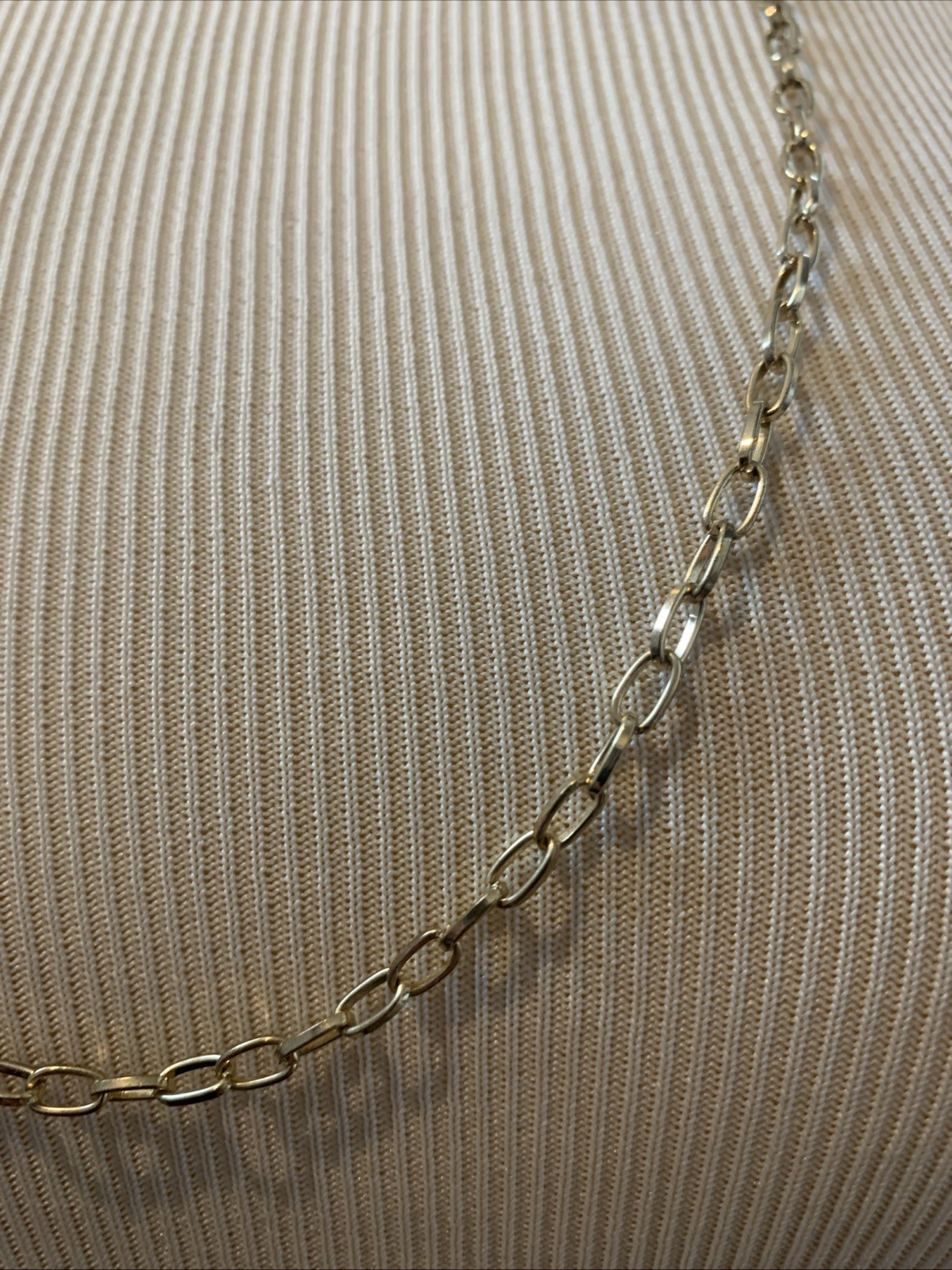 Gold Tone Faceted Teardrop Charms Layered Long Necklace Boho 36 Inches Vintage