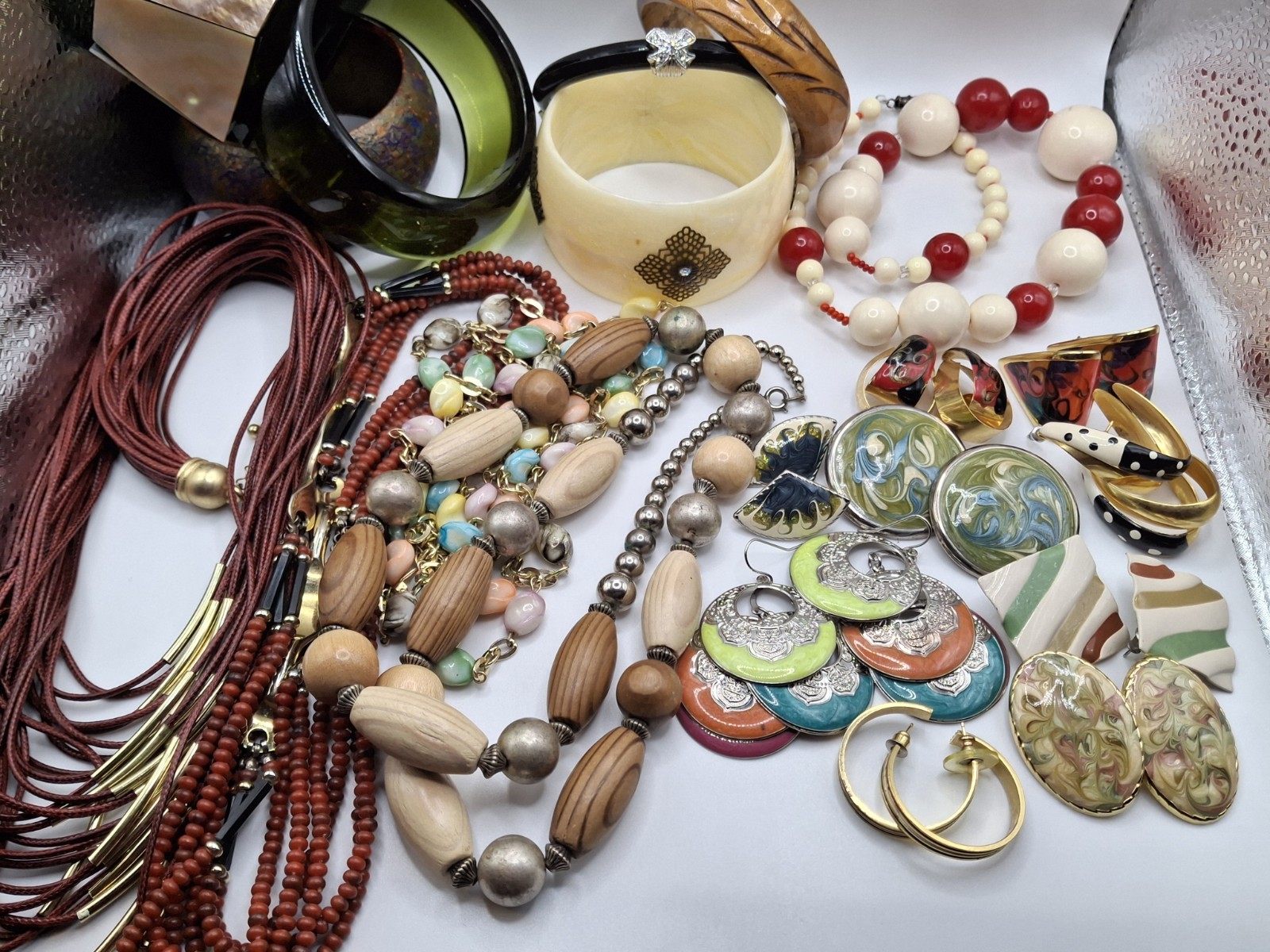 Costume Fashion Funky Retro Multicolor Wearable Mixed Materials Bead Jewelry Lot