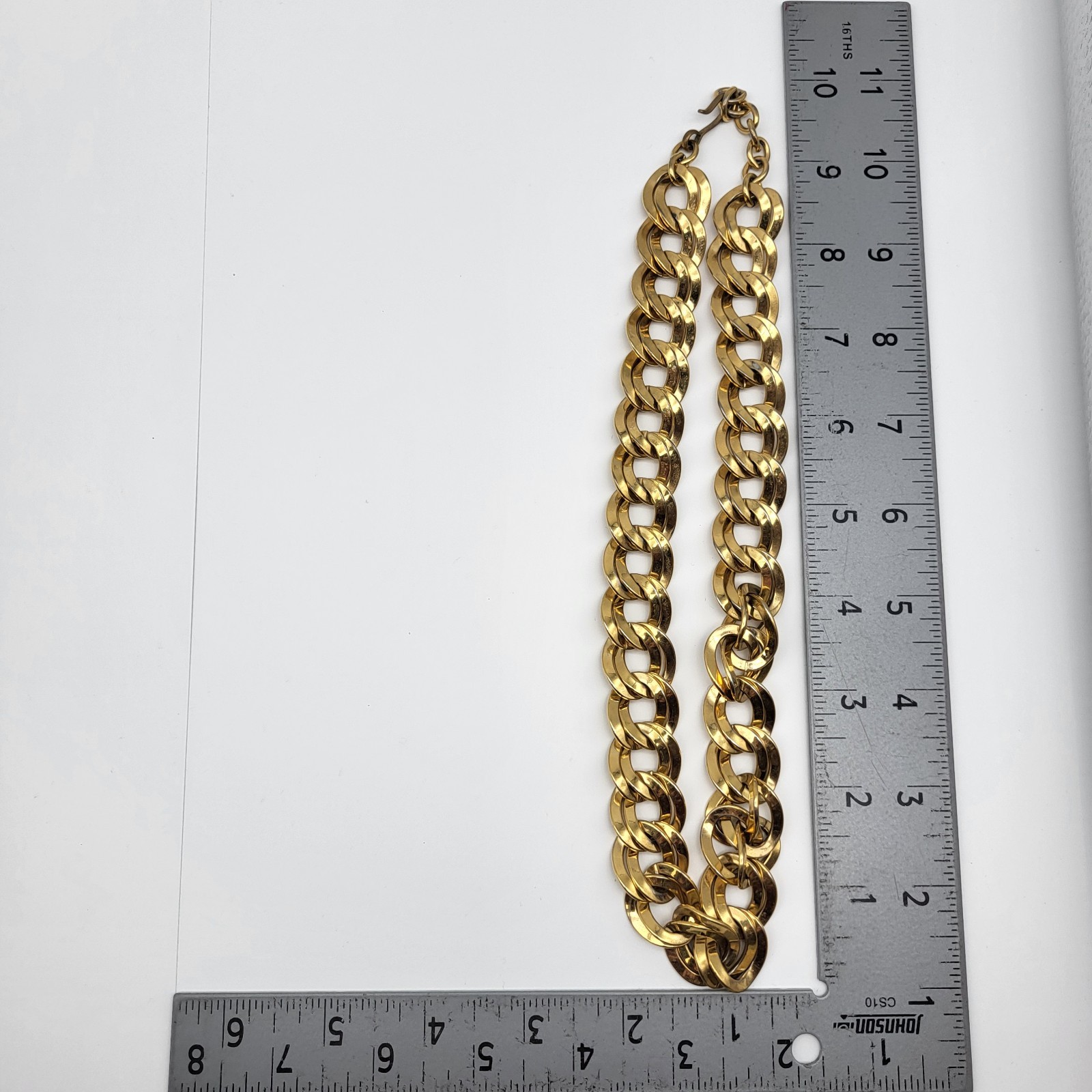 Chunky Vintage Statement Necklace Gold Plated Bling Sexy Heavy