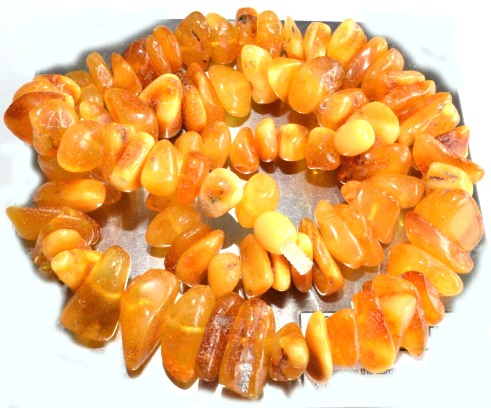 45gr RUSSIAN SOVIET BALTIC AMBER BEAD NECKLACE 琥珀 BRACELET STONE PENDANT EARRING