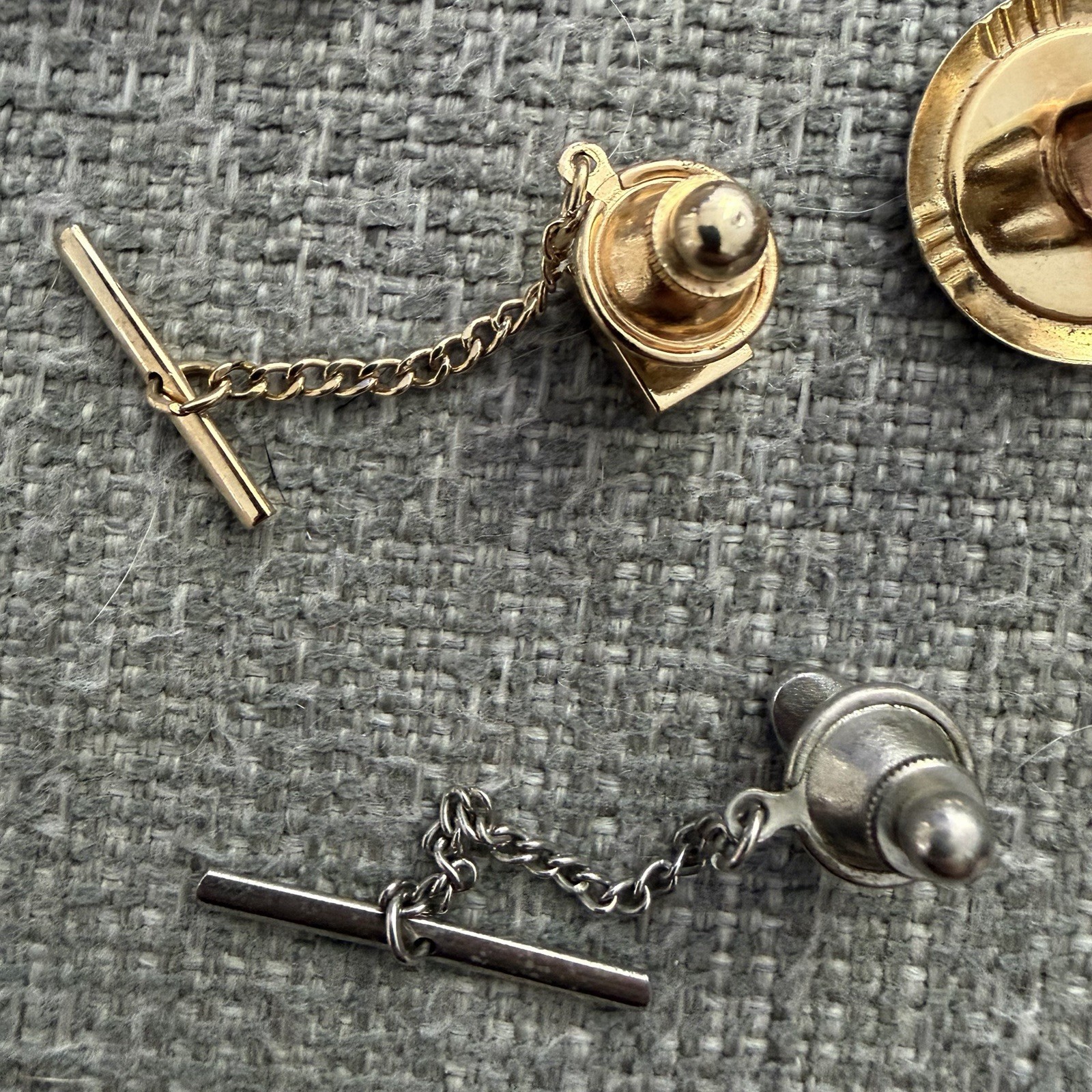 Vintage Men’s Cufflinks & Tie Tacks Lot – Damascene Swank Hickok Unmarked